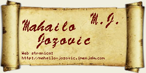 Mahailo Jozović vizit kartica
